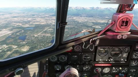 Flying the DC-3 on one engine.