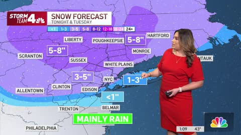 Winter Storm Warnings Issued for Some as NYC Snow Projections Inch Up | NBC New York