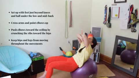 Physio Ball Crunches - Level 1