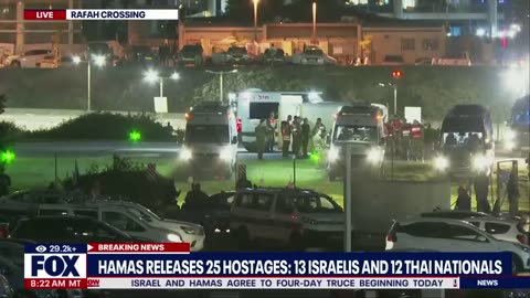 BREAKING: Hamas releases 25 hostages amid Israeli cease-fire deal