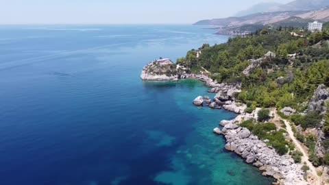 Beautiful Himara Dron view