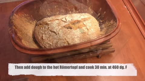 Bread Cooked in Römertopf / Clay Cooker - Delicious & Easy Bread Baked in Clay Cooker - Recipe# 106