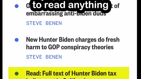 40 Second MSNBC Spin of Hunter Biden Indictment