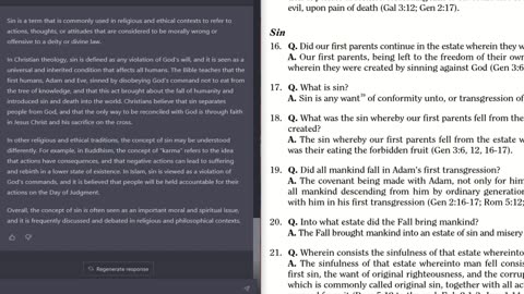 How does ChatGPT answer Theological questions? (Westminster/London Baptist Catechisms)