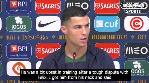 'I simply made a joke with him!' | Cristiano Ronaldo on Bruno Fernandes & João Cancelo viral videos