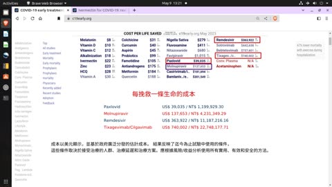 Covid-19台灣治療藥物價格 / Taiwan Covid-19 treatment drugs prices