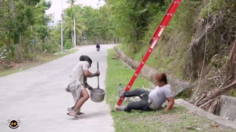 Crazy Guy Scaring People with Cauldron Prank Part 3