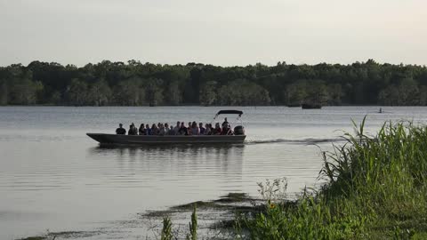 Louisiana tourist boat goes by