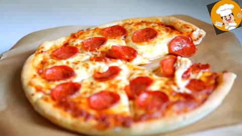 How to make pepperoni pizza easily at home / Pizza dough