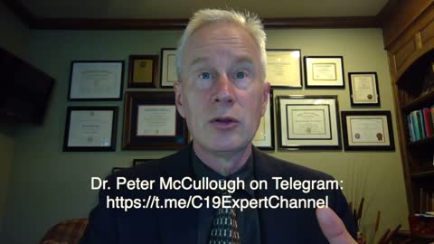 Dr. Peter McCullough's REAL CHANNEL on Telegram: @C19ExpertChannel
