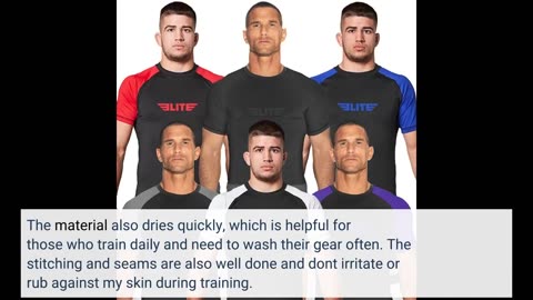 Real Reviews: 2022 Elite Sports Jiu Jitsu BJJ Rash Guards, Men’s BJJ, No GI, MMA Ranked Short S...