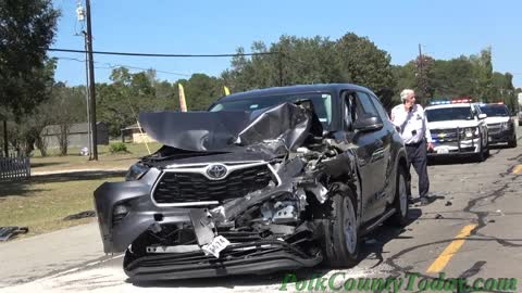 COLLISION SENDS LIVINGSTON WOMAN TO HOSPITAL, PROVIDENCE TEXAS, 10/14/22...