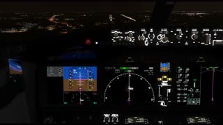MSFS 2020 - 737-MAX KCLE Night Final Approach and Landing