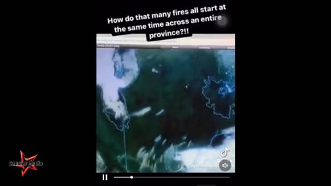 Canadian "Wildfires" Are Not Naturally Occurring - Image Shows Simultaneous Combustion