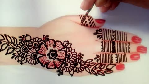 Simple cute henna design