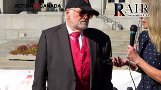 Barry Neufeld speaks after his case is heard at the Canadian Supreme Court