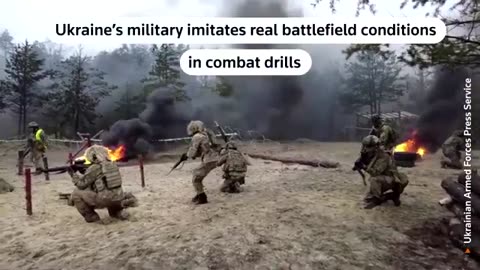 Ukraine military drills imitate real battlefield