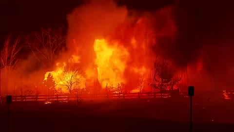 Fire near Flat Irons Crossing, Colorado