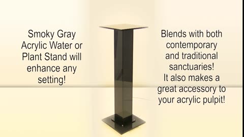 Smoky Gray Acrylic Water or Plant Stand WSTAND4