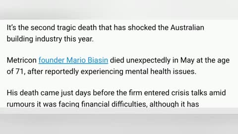 DIED SUDDENLY: AUSTRALIAN BUILDING DIRECTOR - DOA!