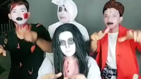 pocong dan kunti lagi dugem versi tik tok pocong Kunti lucu hantu