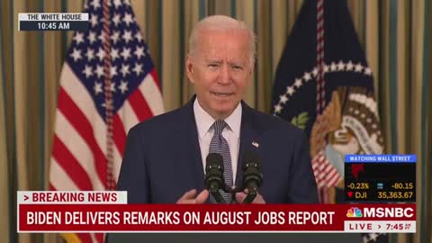 Biden: ‘There’s No Question the Delta Variant Is Why Today’s Jobs Report Isn’t Stronger’