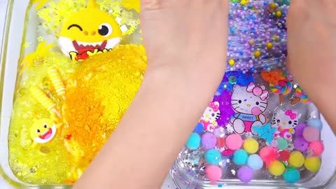 My best of collection Pinkfong & Baby Shark slime about 1Hour Satisfying Slime Video ASMR Sep10 2023