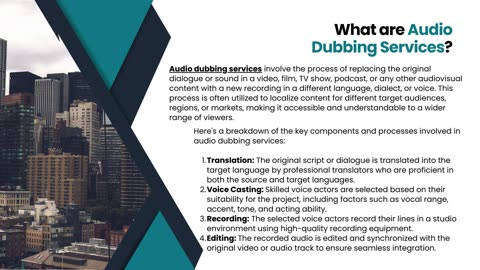Enhance Your Content with Professional Audio Dubbing Services