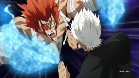 Garou vs Genos Best Fight Scene One Punch Man