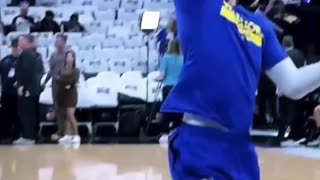 Stephen curry pre game workout at golden 1 center sacremento