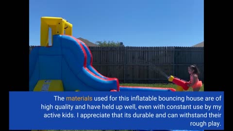 See Feedback: PicassoTiles KC108 Water Slide Park Inflatable Bouncing House w/Pool Area (Splash...