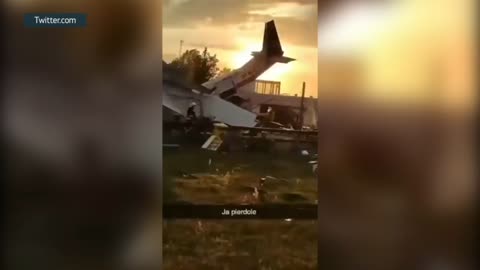 ❗️ Footage from the crash site in Poland,
