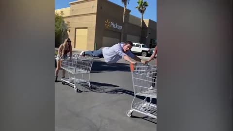 Man Floats through the store.. employees Reaction