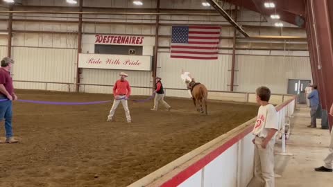 Beastie and Jordyn - Legend and Kaitlyn getting ready for the Westeraires Horsecapdes