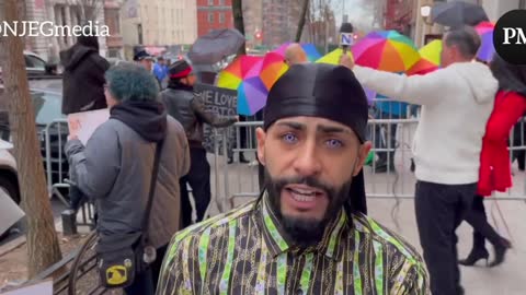 A protestor tells NJEGmedia that the numbers of people attending a Drag Queen Story Hour in New York are "being diminished" because of the protests and counter-protests