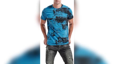 KliEGOU Mens Hipster Hip-Hop Premiun Tees - Latest Fashion Print T-Shirts