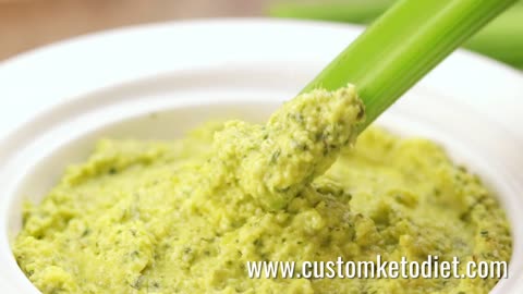 Keto Avocado Cilantro Hummus - Recipe and Nutritional Information in the Description #ketodietplan