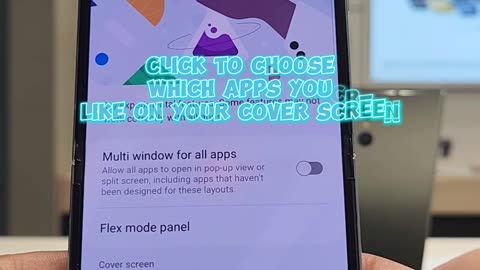 HOW TO USE OTHER APPS ON THE COVER SCREEN OF SAMSUNG GALAXY Z FLIP 5