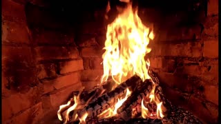 Crackling Burning Fireplace
