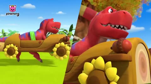 Vroom Vroom! Dino Cars | Dinosaur Cartoon | NABEntertainment