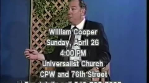 William Cooper - New York City Public Access Station (4-24-92)