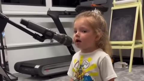 little girl singing