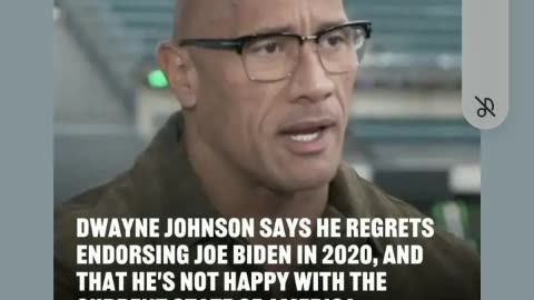 The rock regrets endorsed back in 2020 4/8/24
