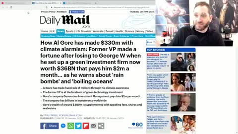 CLIMATE PREIST AL GORE COMPLAINS ABOUT OCEANS BOILING OVER AT LIZARD PARTY