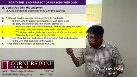 For There Is No Respect of Persons with God