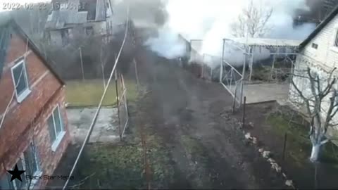 Russian BM-21 Grad Rockets Strike Village in Schastya, Ukraine