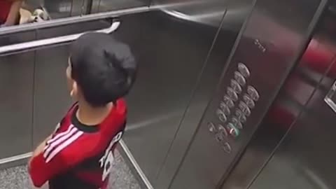 Niño rescató a su perrita en un ascensor