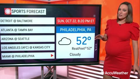 Melissa's NFL Sunday weather forecast (10/20/23) BUSTY, BIG BELLY PREGO