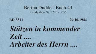 BD 3311 - STÜTZEN IN KOMMENDER ZEIT .... ARBEITER DES HERRN ....