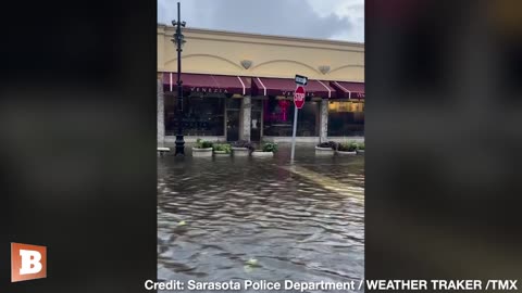 Flooding OVERTAKES Sarasota Outdoor Store Strip in Wake of Hurricane Idalia